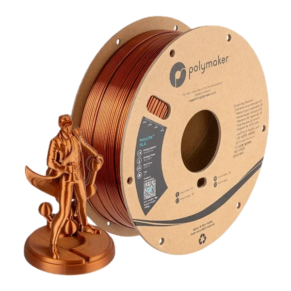 PolyLite PLA Sedoso Bronce Metálico 1.75mm 1Kg