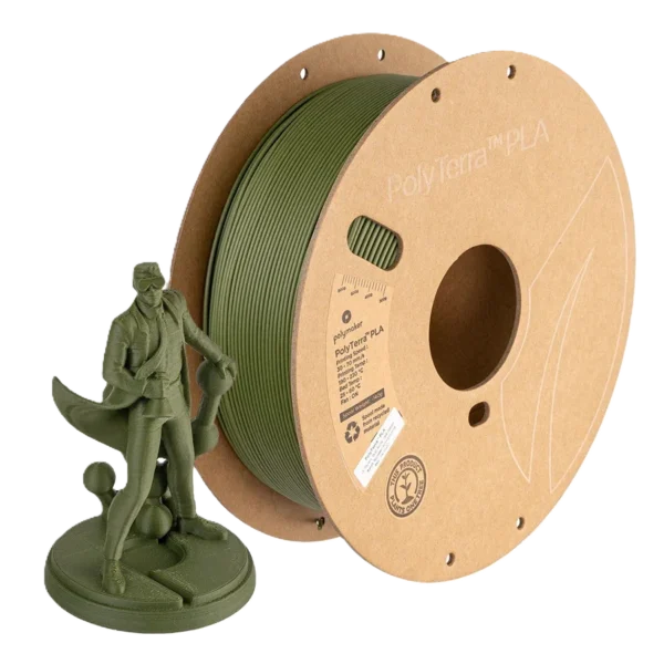 PolyTerra PLA Verde Oscuro Militar 1.75mm 1Kg