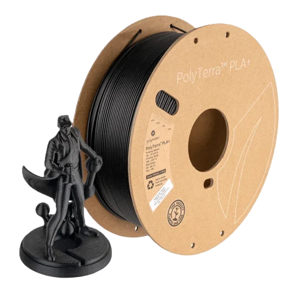 PolyTerra PLA+ Negro 1.75mm 1Kg