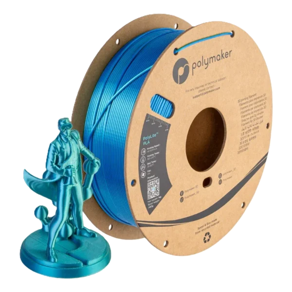 PolyLite PLA Dual Azul-Verde Sedoso 1.75mm 1Kg