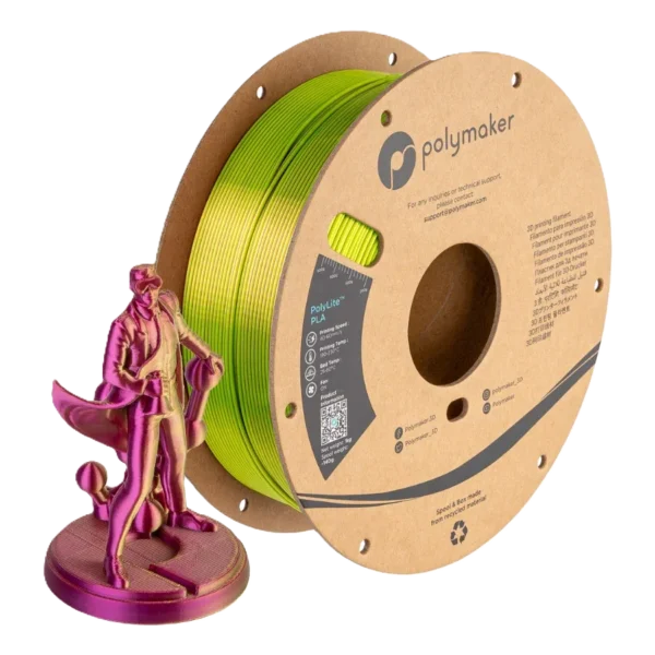 PolyLite PLA Dual Magenta-Verde Sedoso 1.75mm 1Kg