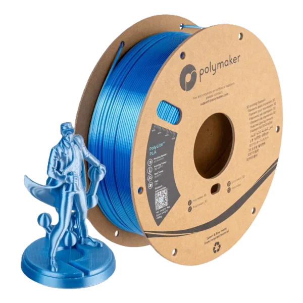 PolyLite PLA Dual Plata-Azul Sedoso 1.75mm 1Kg