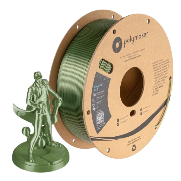 PolyLite PLA Verde Gema Sedoso 1.75mm 1Kg